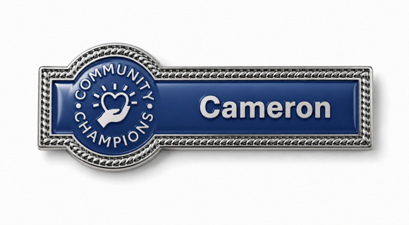 Rectangle and Round Metal Badge 55x19mm available in Gold and Silver