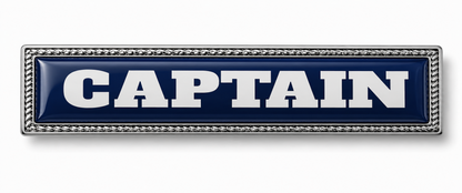 Bar Badge 55x12mm with Epoxy/Resin Dome - Available in Gold and Silver