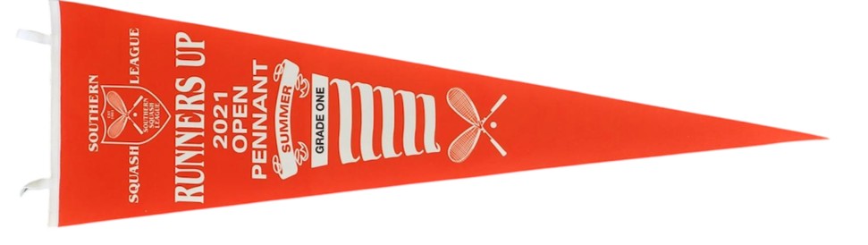 Felt triangular pennants with full colour sublimation printing.