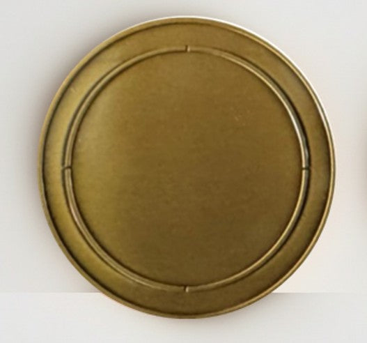 Large Round Antique Coin/Medal with 50mm Recess both sides - 65mm