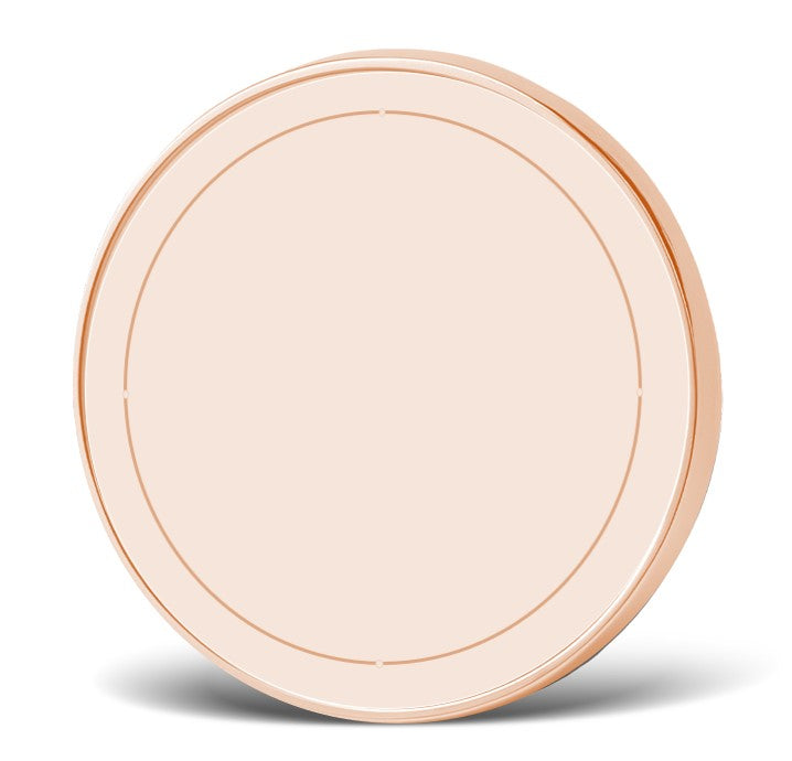Large Round Coin/Medal with White Enamel - 50mm Recess both sides - 65mm