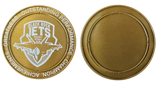Large Round Antique Coin/Medal with 50mm Recess both sides - 65mm