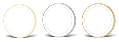Large Round Shiny Coin/Medal with White Enamel - 50mm Recess both sides - 65mm
