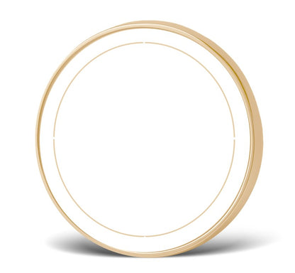 Large Round Shiny Coin/Medal with White Enamel - 50mm Recess both sides - 65mm