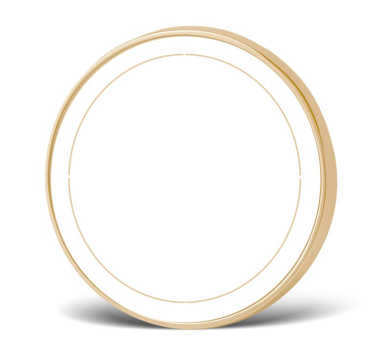 Large Round Coin/Medal with White Enamel - 50mm Recess both sides - 65mm