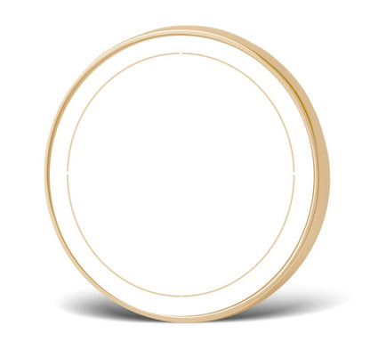 Large Round Coin/Medal with White Enamel - 50mm Recess both sides - 65mm