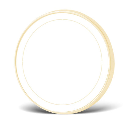 Large Round Shiny Coin/Medal with White Enamel - 50mm Recess both sides - 65mm