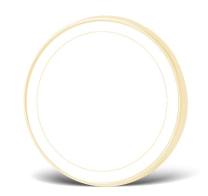 Large Round Coin/Medal with White Enamel - 50mm Recess both sides - 65mm
