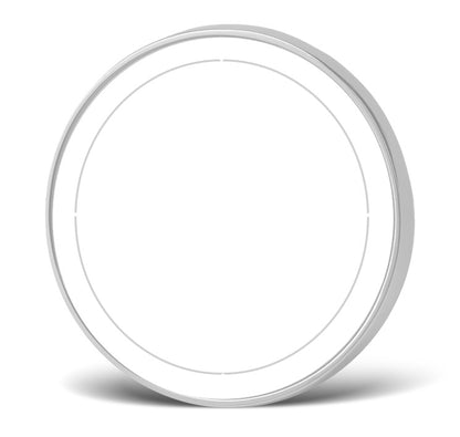 Large Round Shiny Coin/Medal with White Enamel - 50mm Recess both sides - 65mm