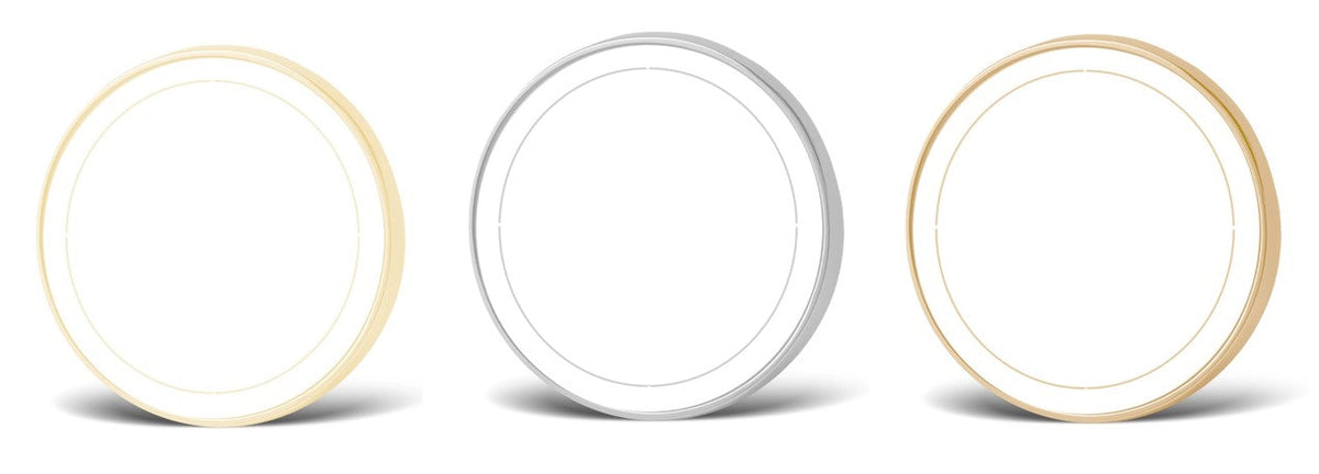 Large Round Coin/Medal with White Enamel - 50mm Recess both sides - 65mm