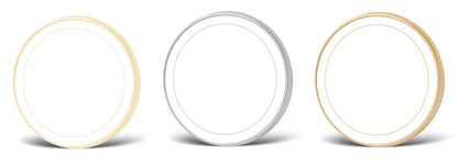 Large Round Coin/Medal with White Enamel - 50mm Recess both sides - 65mm