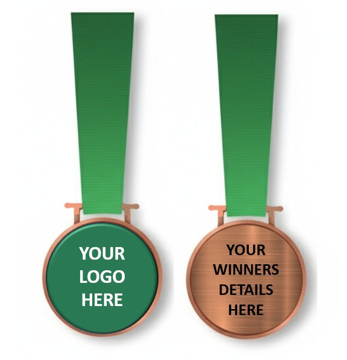 Round Medal with Custom Centre and Ribbon - 60mm