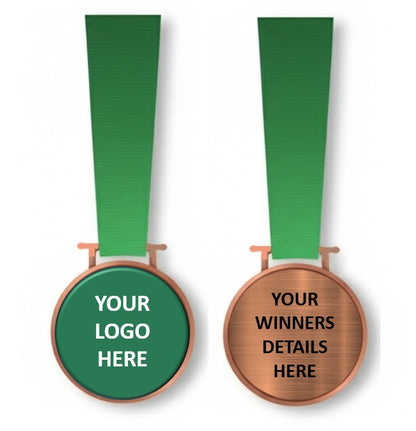 Round Medal with Custom Centre and Ribbon - 60mm