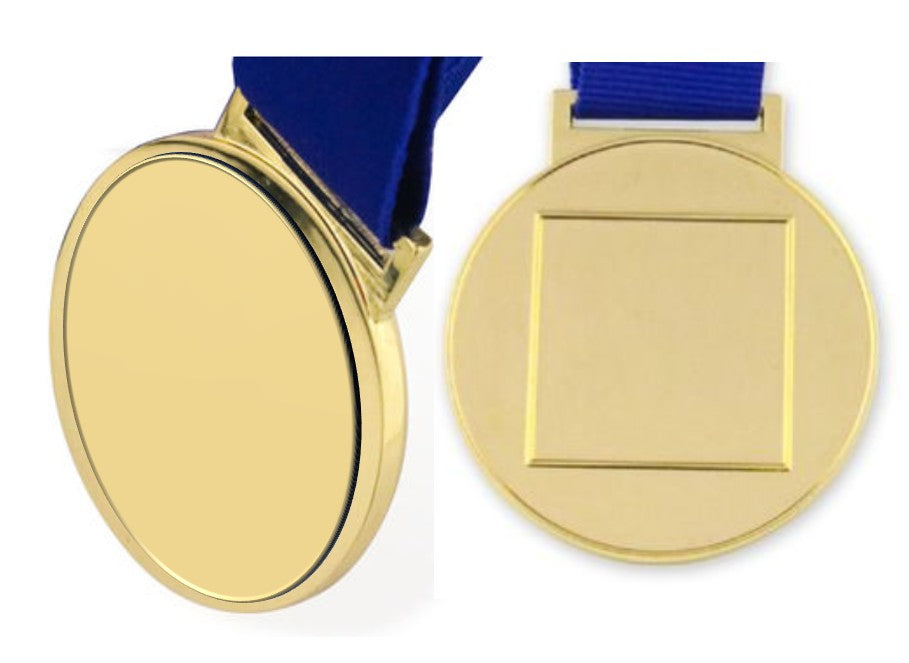 Round Medal with Custom Centre and Ribbon - 60mm