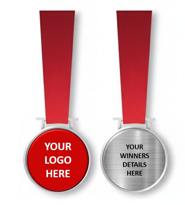 Round Medal with Custom Centre and Ribbon - 60mm