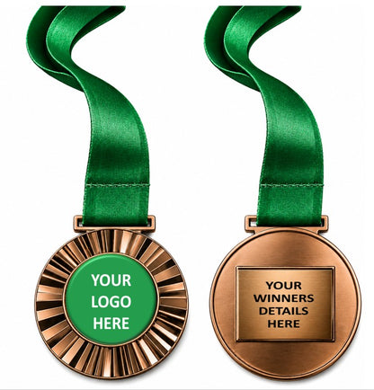 Sunray Medal with Custom Centre and Ribbon