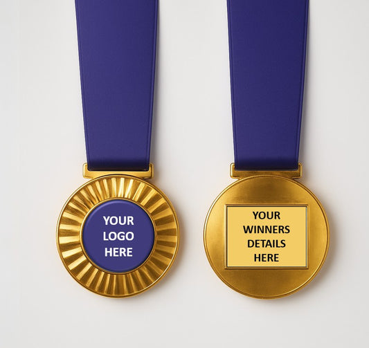 Sunray Medal with Custom Centre and Ribbon