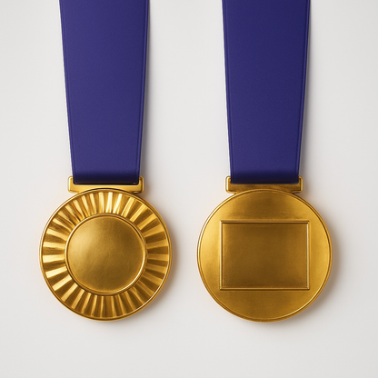 Sunray Medal with Custom Centre and Ribbon