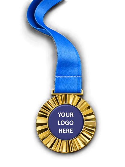 Sunray Medal with Custom Centre and Ribbon