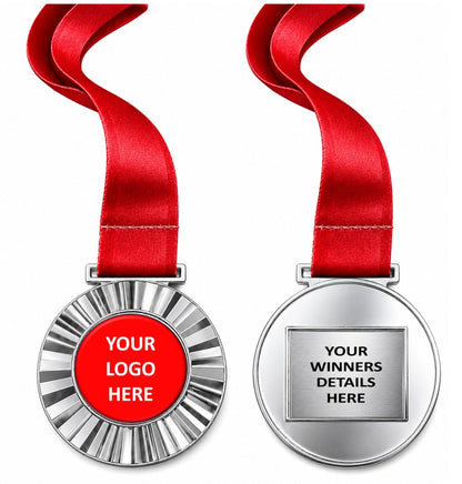 Sunray Medal with Custom Centre and Ribbon