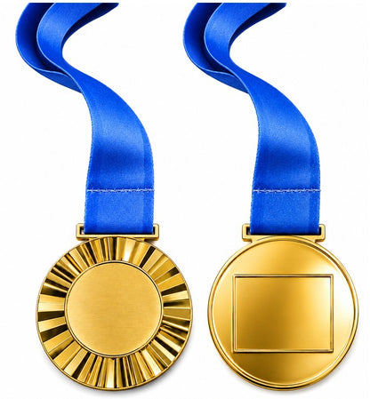 Sunray Medal with Custom Centre and Ribbon