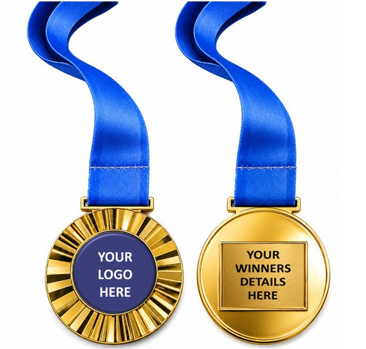 Sunray Medal with Custom Centre and Ribbon
