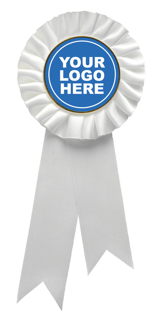 White Rosette w/ Clip