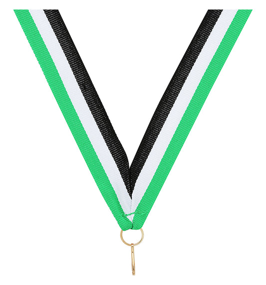 Green / White / Black Ribbon