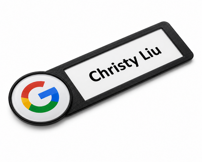 Reusable Name Badge with Dome Logo