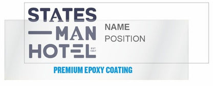 Statesman Hotel name Badge