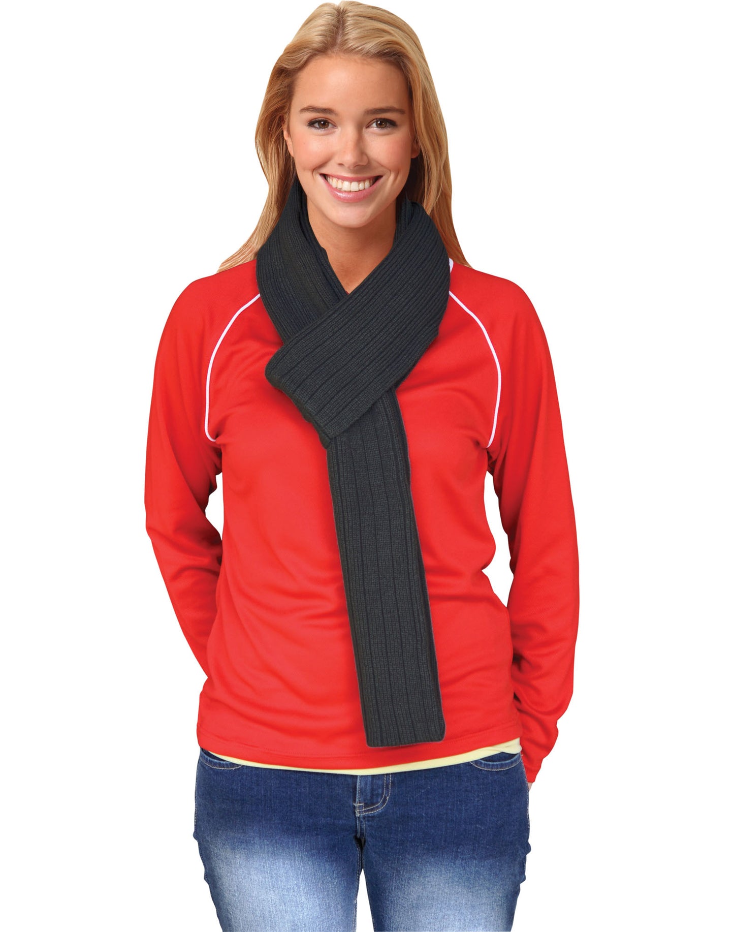 [SCF02] Cable Knit Scarf (Acrylic knit with cable row feature)