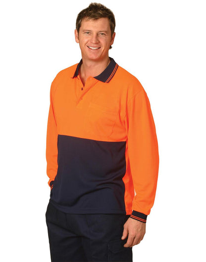 [SW05CD] Hi-Vis cooldry safety polo L/S