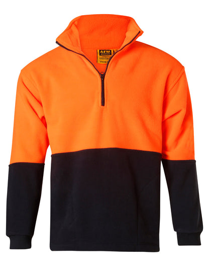 [SW07] Hi-Vis polar fleece half zip pullover