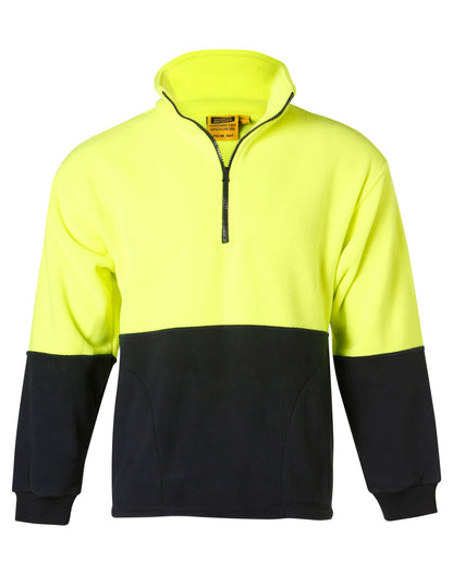 [SW07] Hi-Vis polar fleece half zip pullover
