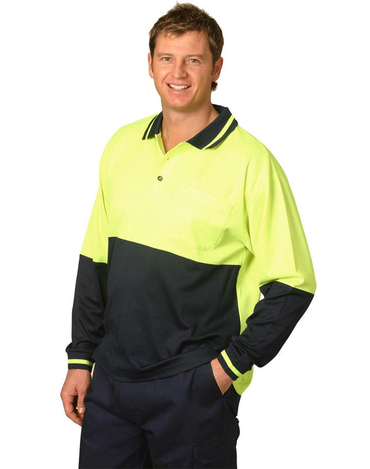 [SW11] Hi-Vis truedry safety polo L/S