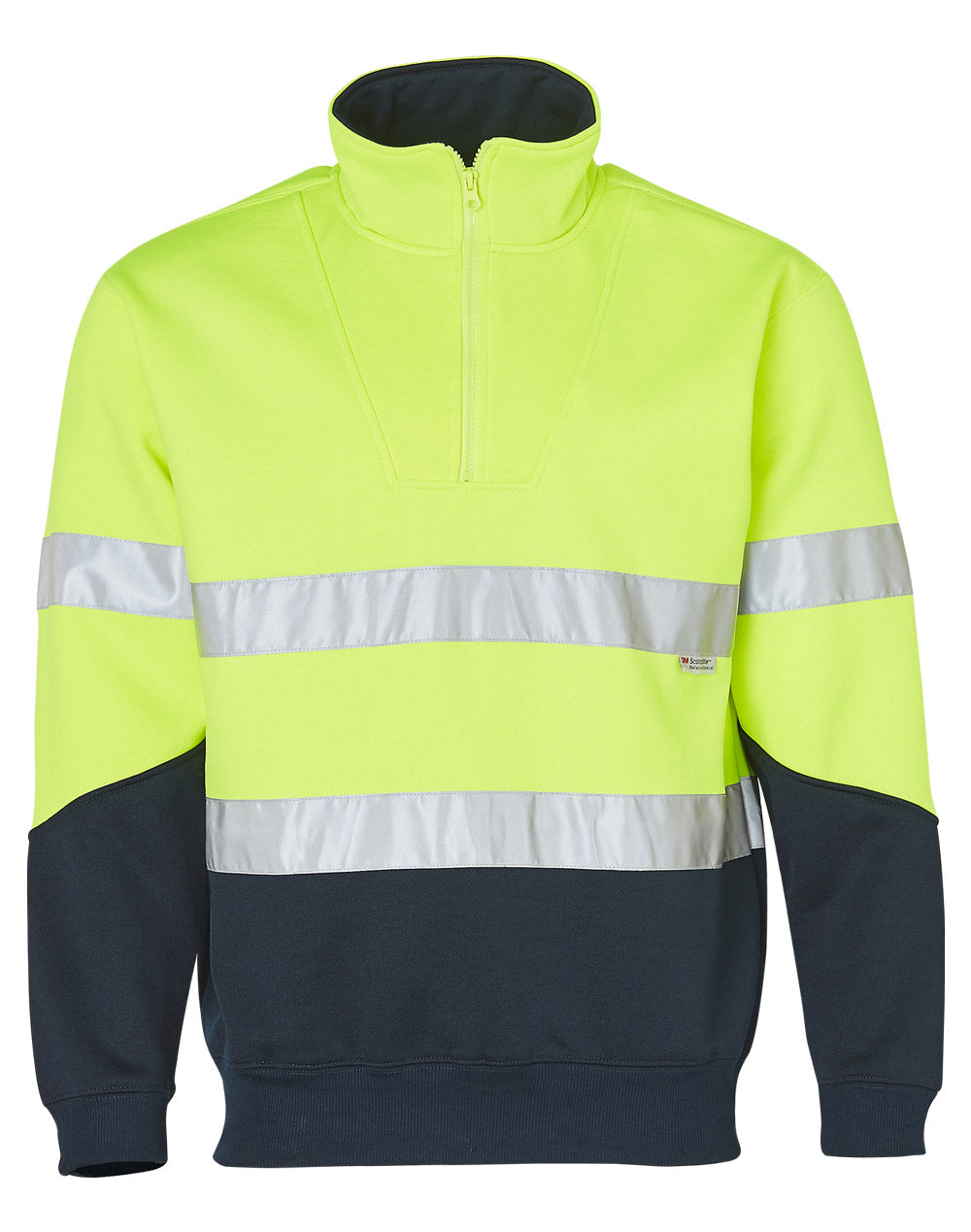 [SW14] Hi-Vis L/S Fleecy Collar Sweater 3M Tapes