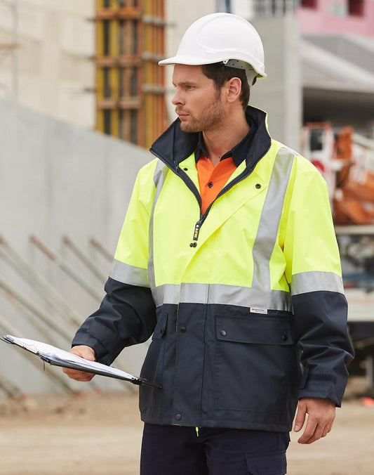 [SW18A] Hi-Vis Two Tone Rain Proof Safety Jacket With 3M Tapes