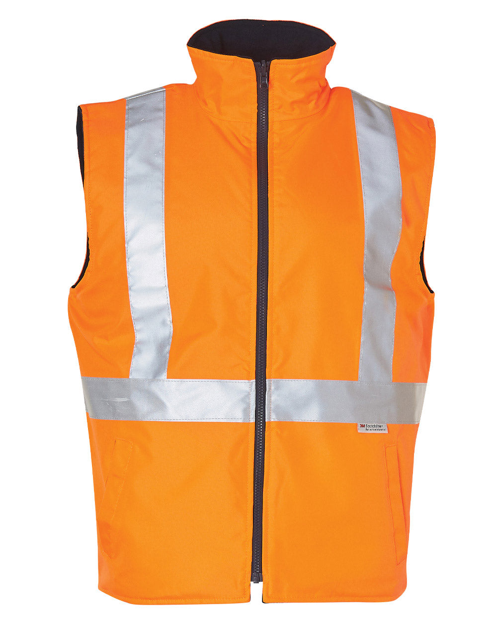 [SW19A] Hi-Vis Reversible Safety Vest With Hoop Pattern 3M Tapes