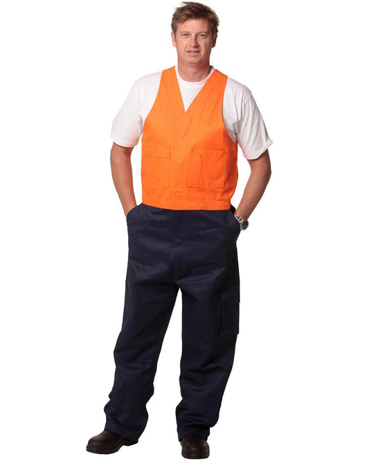 [SW201] Hi-His Two Tone Men's Cotton Drill Action Back Overall-Regular