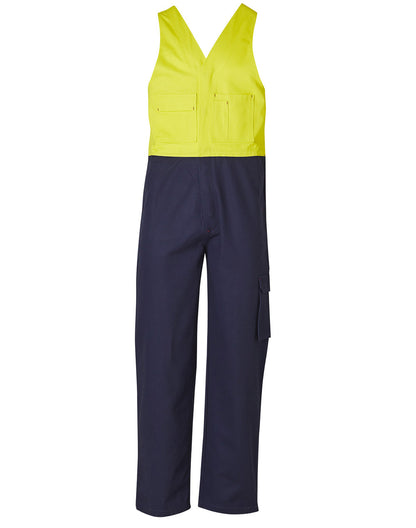 [SW202] Hi-His Two Tone Men's Cotton Drill Action Back Overall-Stout