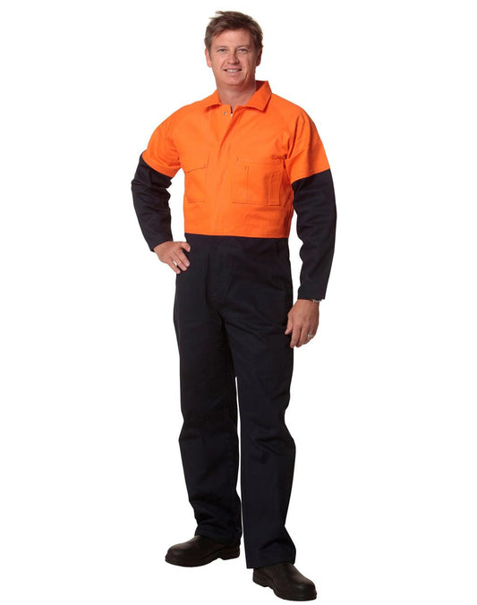 [SW204] Hi-Vis Two Tone Men's Cotton Drill Coverall-Regular