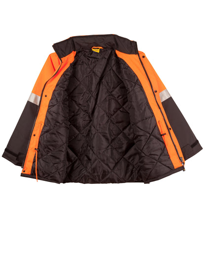 [SW28A] Hi-Vis Two Tone Rain Proof Quilted Safety Jacket With 3M Tapes