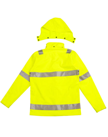 [SW30] Hi-Vis Softshell Hooded Jacket With 3M Tape