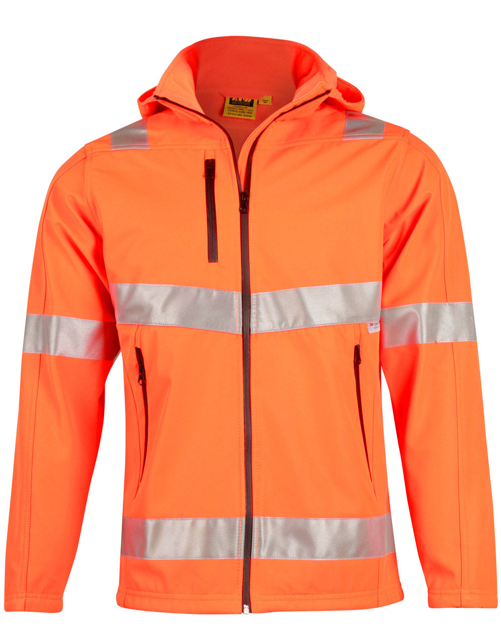 [SW30] Hi-Vis Softshell Hooded Jacket With 3M Tape