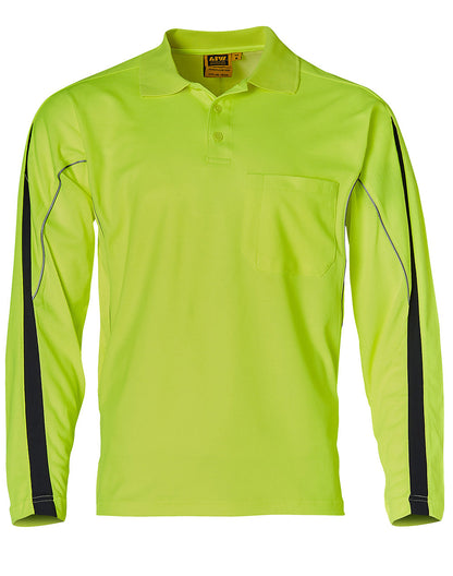 [SW33A] Men's Truedry L/S Hi-Vis Polo