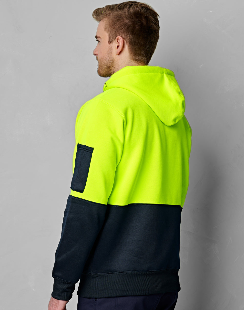 [SW38] Hi-Vis Two Tone Kangaroo Pocket Hoodie