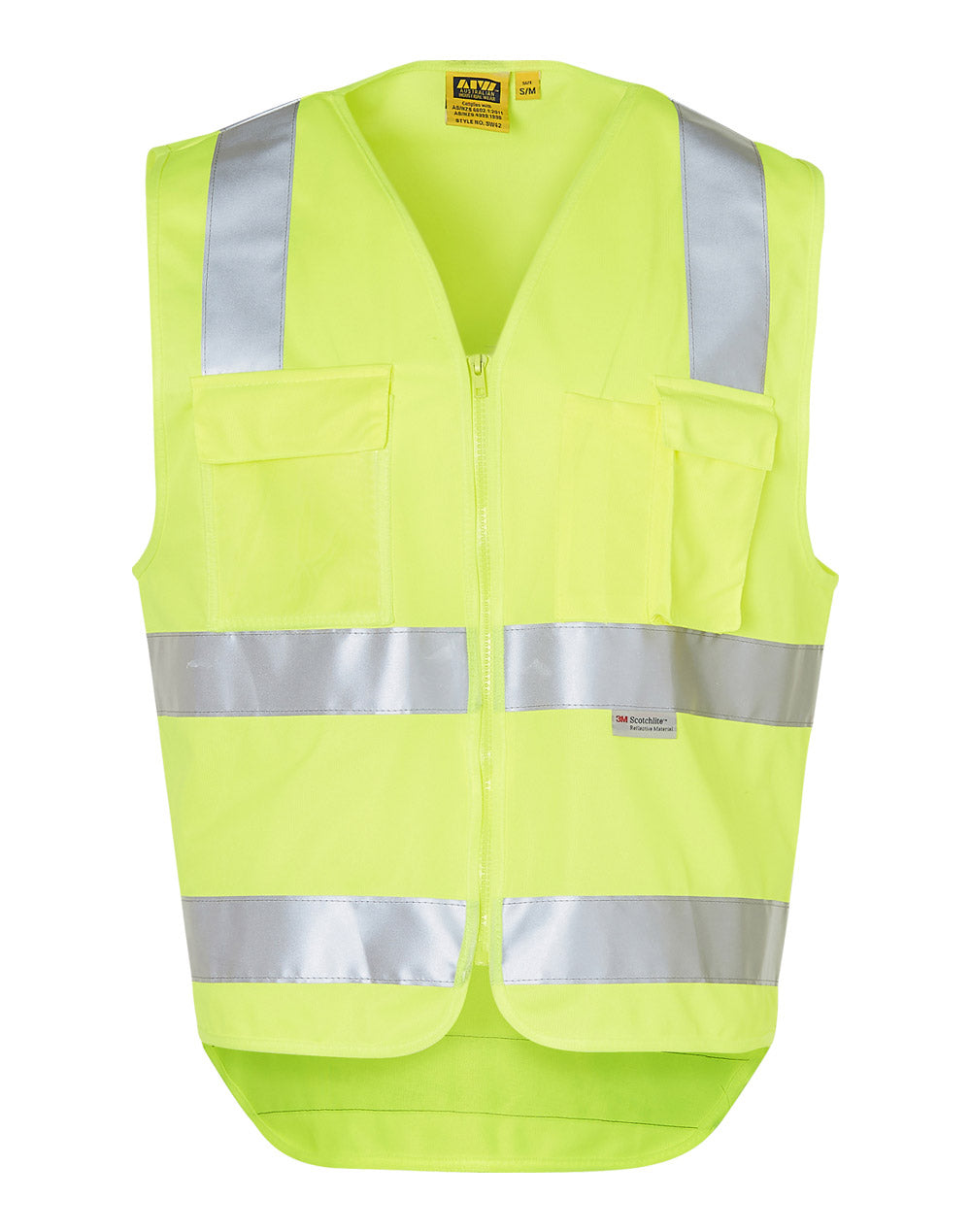 [SW42] Hi-Vis Safety Vest with ID Pocket & R/F Tapes