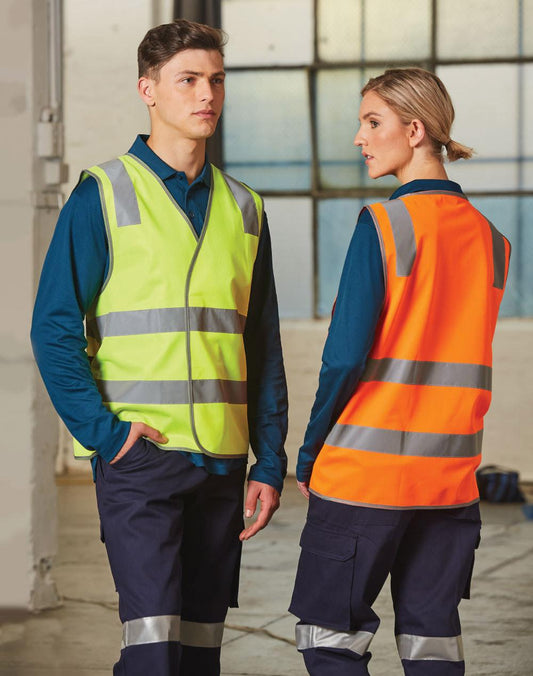 [SW43] Hi Vis Safety Vest With Shoulder Reflective Tapes