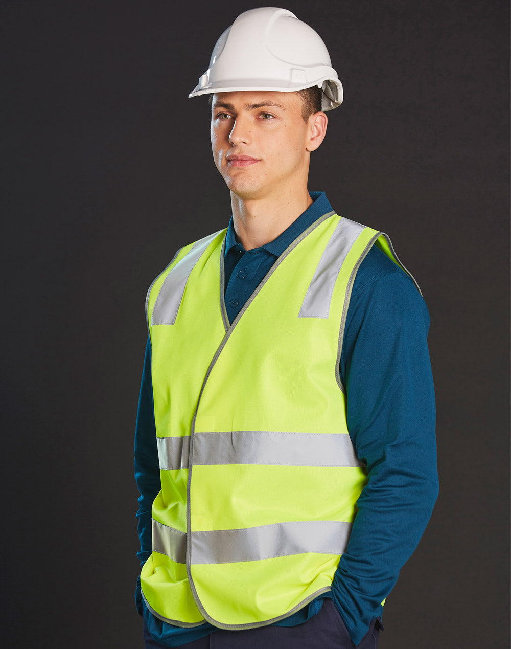 [SW43] Hi Vis Safety Vest With Shoulder Reflective Tapes