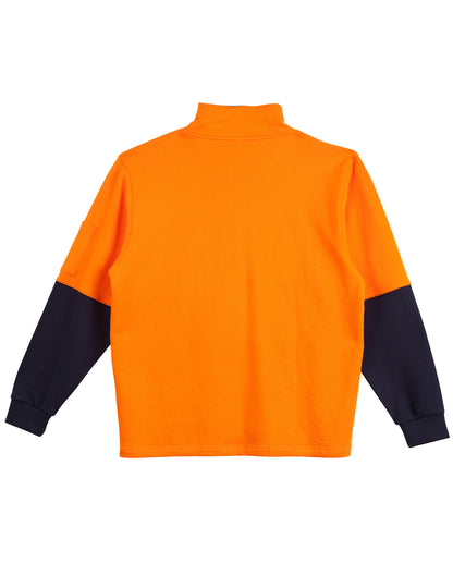 [SW47] Hi-Vis Two Tone Cotton Fleecy Sweat